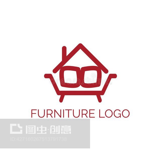 家具标志矢量艺术标志模板和插图Furniture Logo Vector Art Logo Template and Illustration